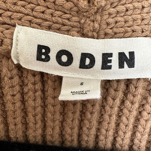 Boden Knit Oversized Ribbed Cardigan Sweater Women's Camel Tan Size Small - Picture 6 of 6